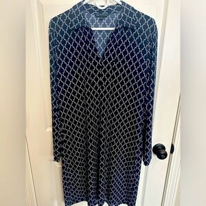Brooks Brothers navy & white dress